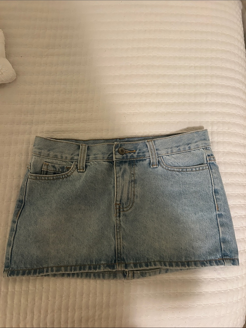 Brandy Melville Light Blue Denim Mini Skirt